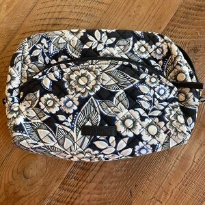 Vera Bradley Black and White Floral Quilted cosmetics bag